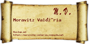 Moravitz Valéria névjegykártya